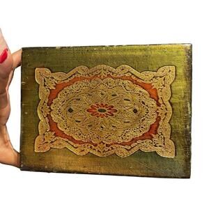 Reuge Green and Gold Decorative musical Trinket Box Laura’s Theme